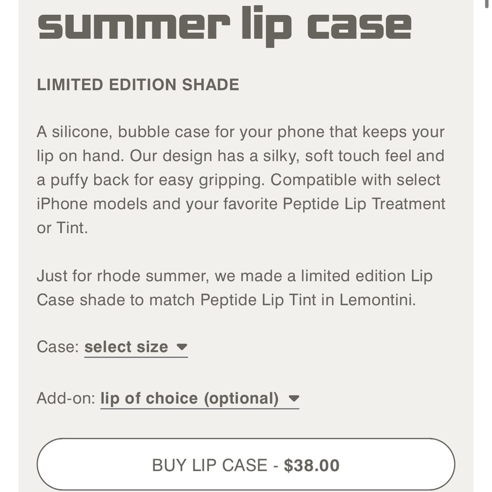 RHODE Summer Lip Case and Peptide Lip Tint LIMITED EDITION - SOLD OUT ONLINE - Picture 13 of 13